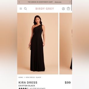 Kira Dress - Size Large Chiffon Black